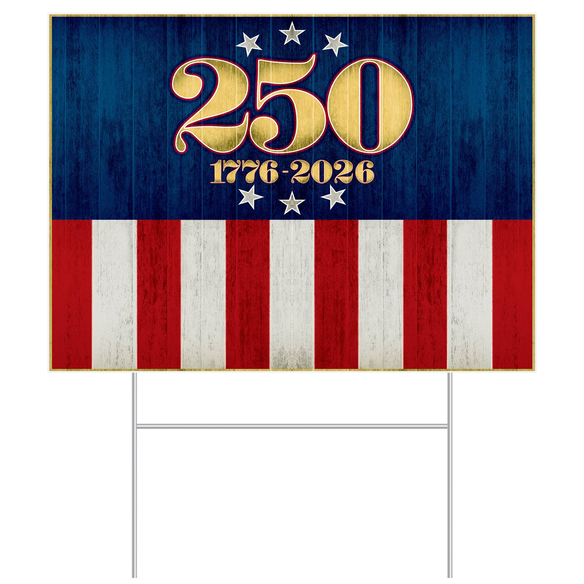 Beistle 11.5" x 15.5" Plastic Semiquincentennial Yard Sign